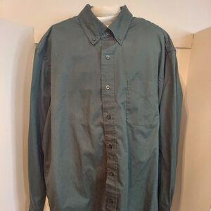 Port Authority Men’s Button Down Long Sleeve Green Dress Shirt